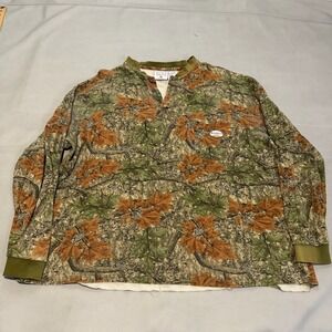 Rasco FR Men 4XL Camo Flame Fire Resistant Henley Camo Long Sleeve T-Shirt-6263